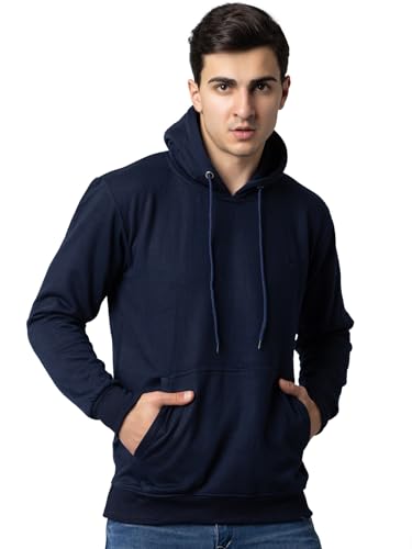 Image of EKOM Hoodies Sweatshirt for Men | Fleece Mens Hooded Sweatshirt | Casual, Lightweight, Fashionable, Trendy, Solid Men's Winter Hoodie