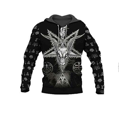 Sweat à capuche imprimé 3D Viking parfait pour vos sorties urbaines en Streetwear décontracté