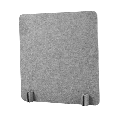 MERIGLARE Mampara Acústica para Escritorio, Panel de Privacidad de Fieltro Insonorizado para Recepción de Estudiantes, Estudio Escolar, Cuadrado Gris Claro, Individual