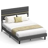 VASAGLE Marco de Cama Matrimonial, Marco para Colchón de 135 x 190 cm,...