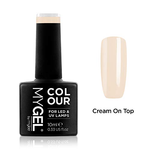 Vernis à ongles MyGel, de MYLEE (10ml) MG0123 - Cream On Top Manucure UV/LED Nail Art Pédicure pour un usage professionnel dans le salon et à la maison - Durable et facile à appliquer