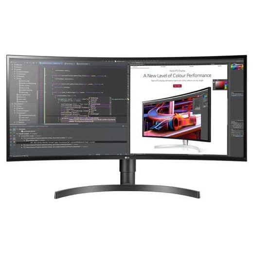 LG 34WL75C-B 34" Curved UltraWide QHD IPS HDR 10 3-Side Virtually Borderless LED Monitor, 3440x1440 (Renewed)