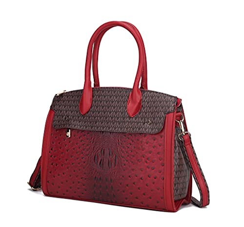 MKF Crossbody Satchel Bags for Women – PU Leather Shoulder Pocketbook Handbag – Lady Top Handle Tote Purse