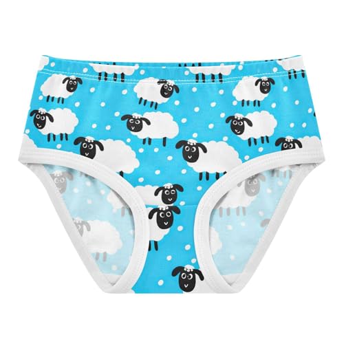 Animal Toddler Underwear Floral 2t Cotton Panties for Girl Cute White Sheep Blue Kids Briefs Undies
