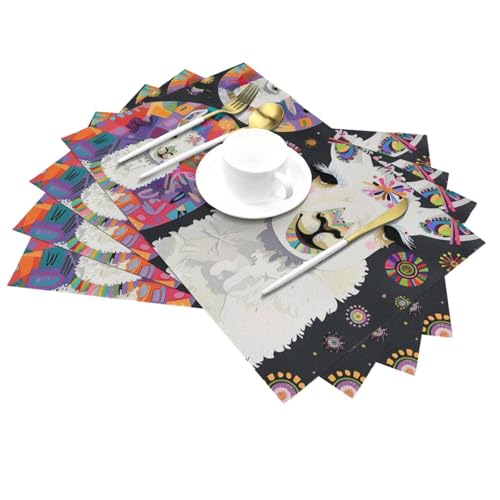 Set de table lama alpaga PVC antidérapant résistant chaleur lavable cuisine