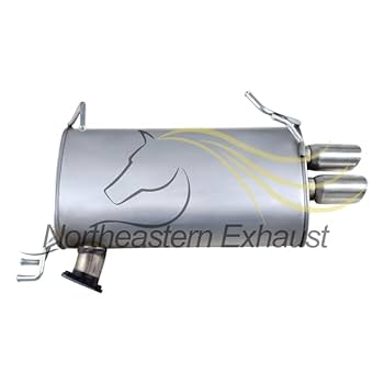 BLESS Nº48 Presuture　Triangle Muffler Bike Triangle Exhaust Silencer Long Straight (Black/Silver)