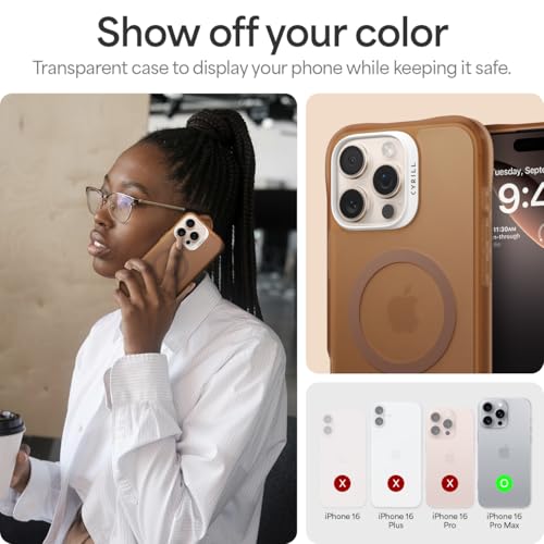 Image of Spigen Cyrill UltraSheer Mag | iPhone 16 Pro Max Case | Brown iPhone 16 Pro Max Back Cover | TPU+Poly Carbonate - Espresso