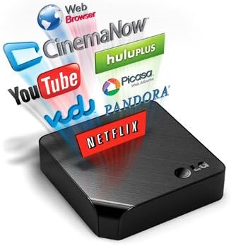 LG ST600 displaying various streaming service logos