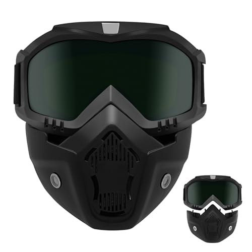 Masque de soudage auto-obscurcissant avec lentille anti-buée et grande hotte de protection