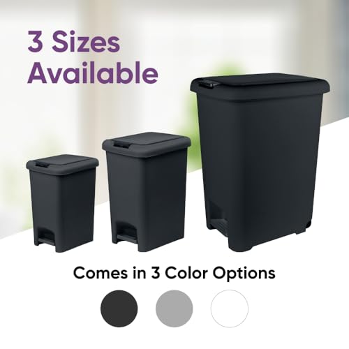 Superio bote de basura rectangular 6.5L negro miniatura 5