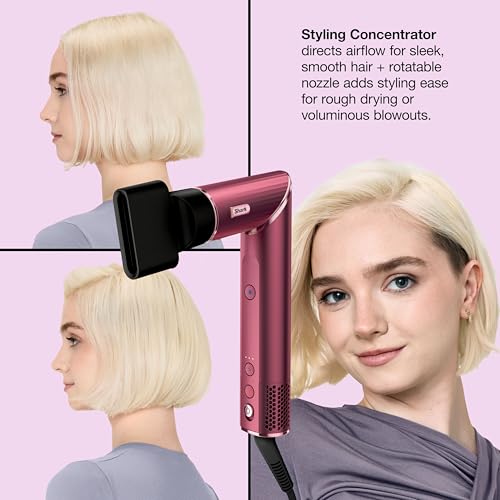 Image of Shark FlexStyle | Air Multi-Styler & Drying System | Hair Dryer Brush for Blowouts with Coanda Auto- Wrap Curlers, Round & Paddle Brush, Diffuser & Concentrator Attachment | Black Cherry | HD457CR