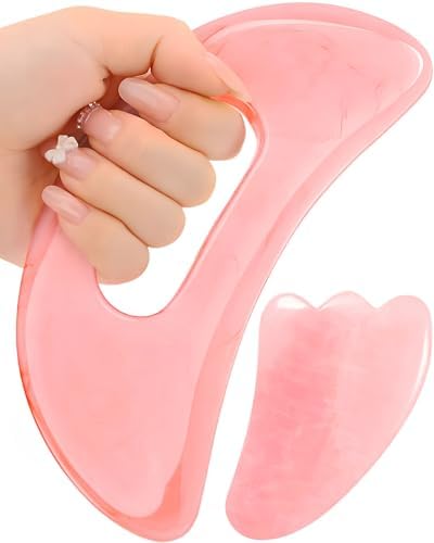 gua sha massage tool pink 2 pcs set