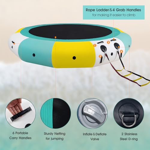 COOLWAVE Water Trampoline for Lake (10FT) - Floating Trampoline with Pump Image 6