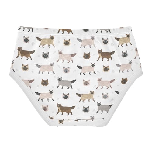 Little Girl Underwear Toddler Panties Kids Undies Siamese Cats Soft Cotton Briefs 2T-8Y2