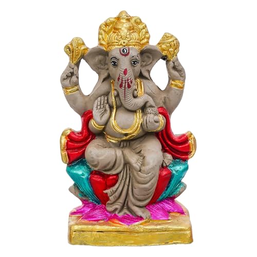Onlinch Eco-Friendly Ganesh Idol cm Clay Ganesha Murti for Home &...
