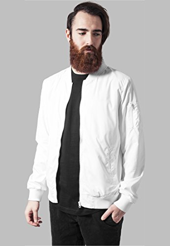 Urban Classics TB1258 Light Bomber Bomberjacke, Weiß (white 220), Gr....