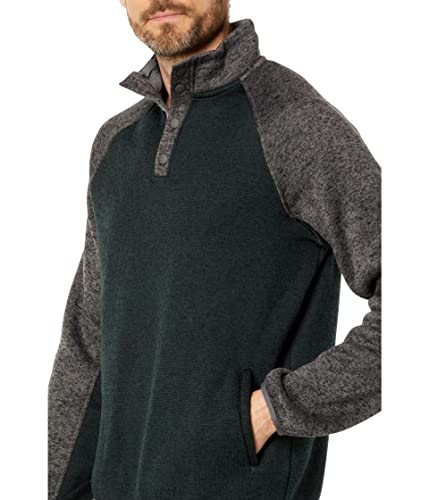 Image of Lucky Brand Men's Los Feliz Fleece Mock Neck Half Zip Color Block Pull-overPullover Sweater