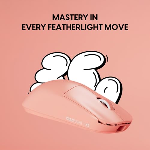 Image of Pulsar Gaming Gears X2 Crazylight Wireless Gaming Mouse, Ultra Lightweight 1.23 oz (35g), Optical Switch, 32000 DPI, 750 IPS, XS-1 Sensor, 8k Compatible (Sunset Haze)