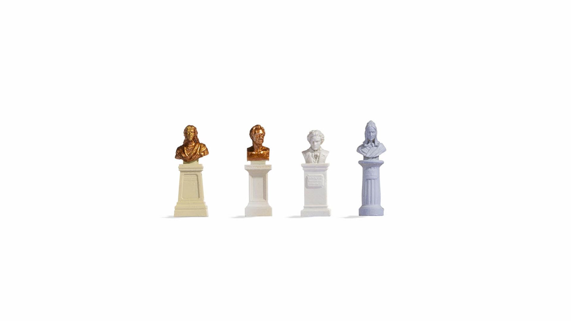 Noch Figure Busts, Made of Plastic, Hand-Coloured, 1:87 for Track H0, Gray, Grey - Image 2