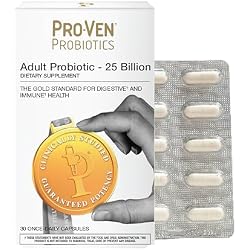 Pro-Ven Daily Probiotic for Women & Men | 25 Billion CFU with Acidophilus & Bifidus | Digestive & Immune Support | Vegetarian, Gluten-Free, Lactose-Free | 30 Capsules