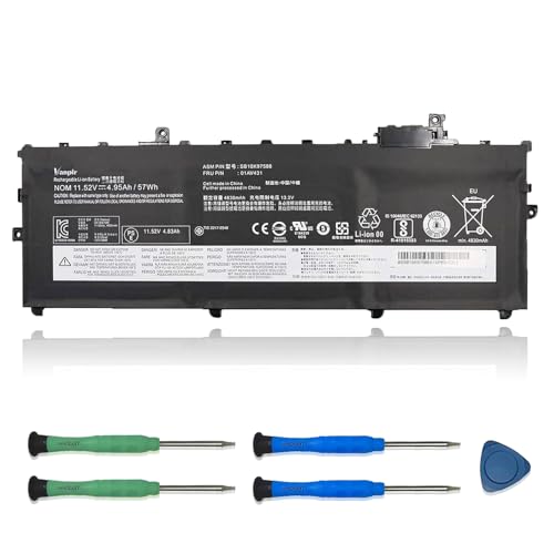 VANPIR 01AV431 Laptop Battery 11.52V 57Wh 4950mAh Replacement for Lenovo ThinkPad X1 Carbon 5th Gen/X1 Carbon 6th Gen Series Notebook 01AV430 SB10K97587 SB10K97588 01AV494 01AV429 SB10K97586