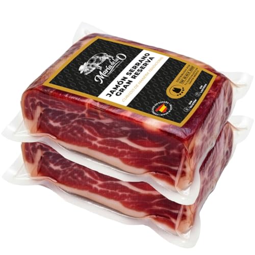2.5 Kg Jambon Serrano RESERVA Espagnol Désossé et 100% Naturel- Jamon Serrano Sans Os (Épaule) - Paleta Serrana Curada RESERVA Deshuesada