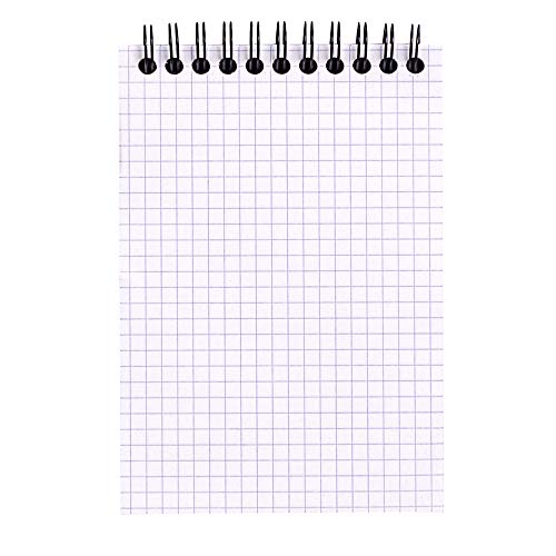RHODIA 135009C – Notes spiralny (oprawa zintegrowana) Czarny – A6 (10,5 x 14,8 cm) – w kratkę – 80 odrywanych kartek z perforacją – papier Clairefontaine 80 g/m² – powlekana okładka