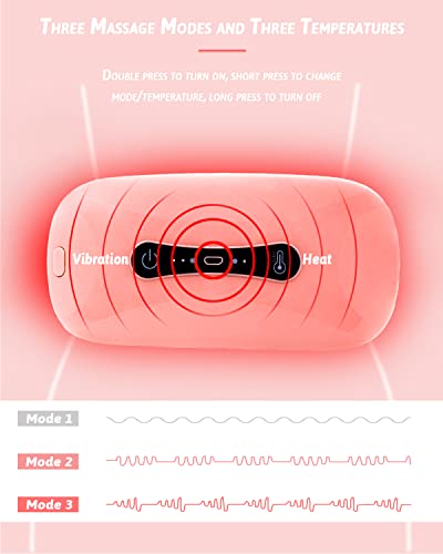 Heating Pads For Cramps, Latumab Cordless Portable Menstrual Fast Period Pain Relief Heating Pad With 3 Heat Levels And 3 Massage Modes, Back Or Belly Heating Pad, Ideal Gifts For Women #TOP2