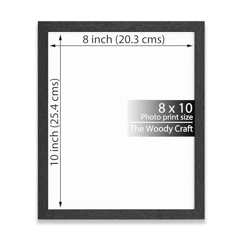 Image of Photo Frame 8x10 inch | Black Photo Frame For Wall To Display Your Memories | Wall Frame For Home Decoration | Wooden Photo Frame With Acrylic Glass | Poster Frame To Highlight Favorite Photos