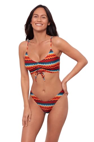 Sports Illustrated Women's Shirred Tie Midkini Top