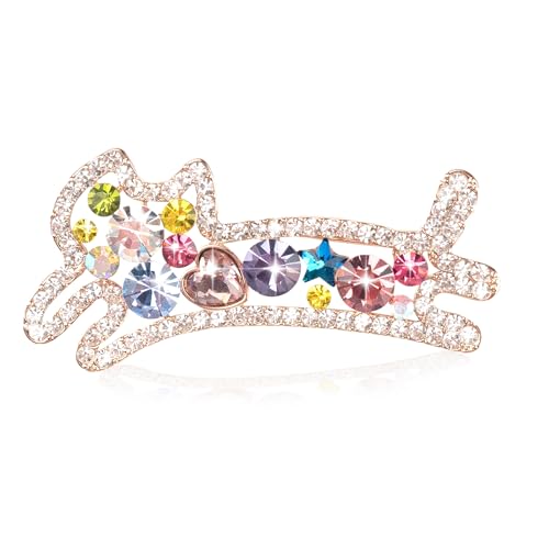 Image of Colorful Crystal Dog Brooch for Women Cute Rhinestone Pin for Women Silver Plated Fashion Cute Colorful Crystal Animal Dog Brooch Lapel Pin