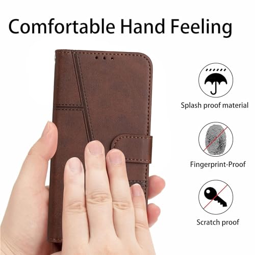 Image of for Vivo V60E 5G / Vivo T4 Pro 5G / Vivo V60 5G Flip Cover Leather Finish | Inside TPU with Card Pockets | Wallet Stand | Complete Protection Flip Case Brown