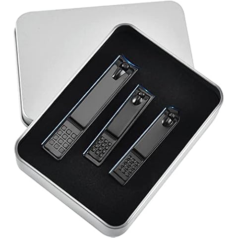 Stainless Steel Nail Clippers for Thick Nails, Nail Cutters, Nail Scissors, Sharp and Smooth Cut, Suitable for toenails and Fingernails (Straight, Curved, Bevelled Blade) Cover