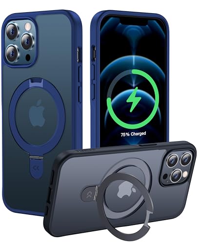 Photo 1 of CASEKOO Designed for iPhone 12 Pro Max Case with Magnetic Invisible Stand [Military Drop Protection] [Compatible with MagSafe] Shockproof Slim Translucent Matte Cases 6.7 Inch 2020