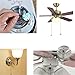 Ceiling Fan Switch Zing Ear Pull Chain Switch ZE-268S6 3 Speed 4 Wire Pull Chain Switch Control Ceiling Fan Replacement Speed Control Switch (Bronze)