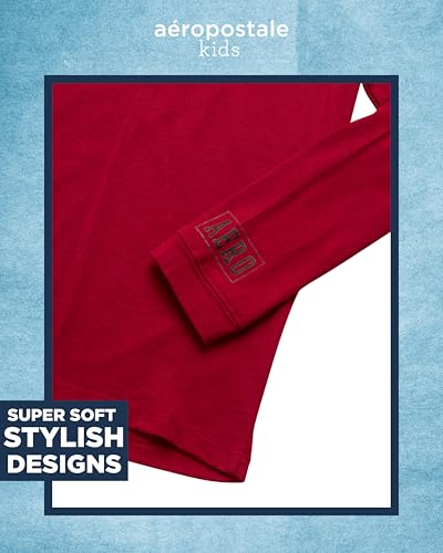 AEROPOSTALE Boys Active Sweat Set - 3 Piece Boys Long Sleeve Shirts Youth Sweatpants & Puffer Vest Kids Matching Set (4-12)4