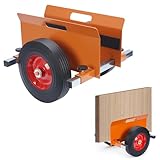 lukar Heavy Duty Panel Dolly, 1100LBS Capacity Door Dolly Panel Mover, Adjustable Clamp Panel Cart with 10' Solid Rubber Wheels, Drywall Mover for for Wood Panels, Doors and Drywall Sheet