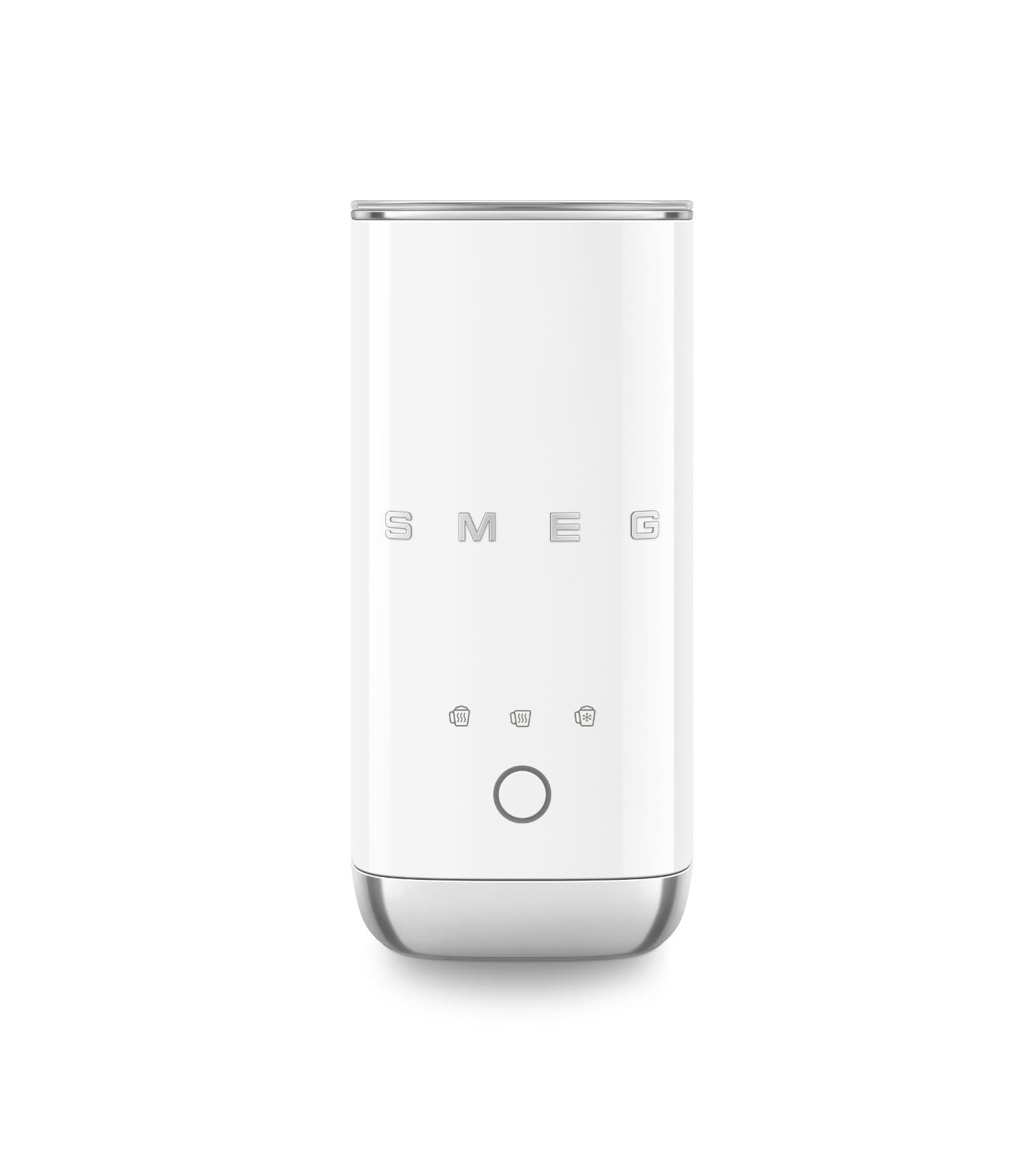 Smeg, Montalatte Elettrico MFF02WHEU, 3 Funzioni Bevanda, Frusta Removibile, Rivestimento Ceramico Antiaderente, 500 W, Bianco