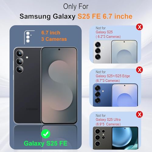 Image of Elzzi Magnetic Magsafe Case for Samsung Galaxy S25 FE 5G Cover, Compatible with MagSafe Translucent Matte Hard PC + TPU Hybrid Back Cover, Slim Shock-Resistant Protective Case (Grey)