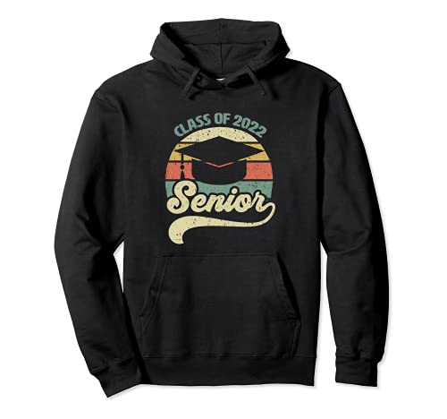 Senior Class Of 2022 Gift Graduation College Retro Sweat à Capuche