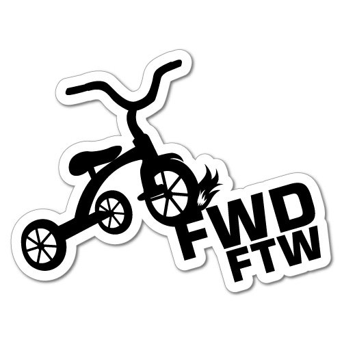 FWD FTW Front Wheel Drive Sticker Decal JDM Car Drift Vinyl Funny Turbo