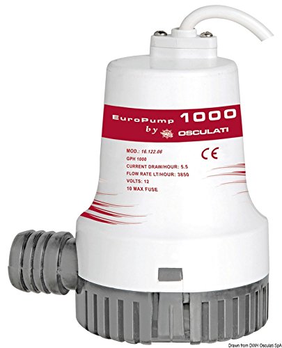 Pompe de cale immergée OSCULATI Europump II 1000 12 V bateau de pêche