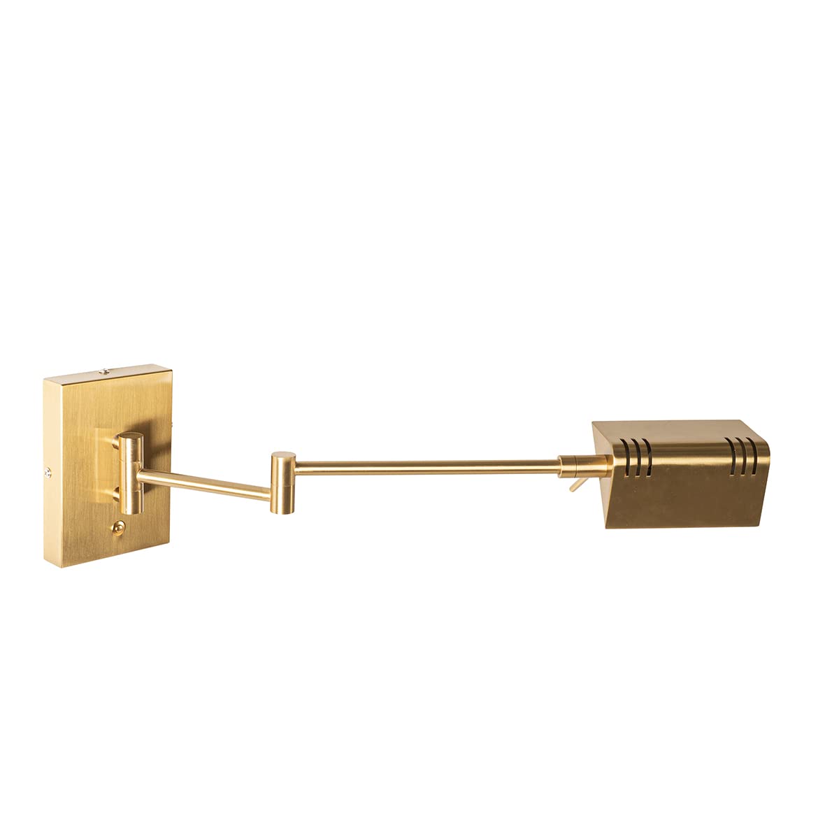 Qazqa led Design Verstellbare Wandleuchte, Wandlampe - Notia - Gold, inkl. 9.5W integrierter LED, 2700K, warmweiß, dimmbar, 11cm, Ideal als Schlafzimmerlampe und Wohnzimmerlampe