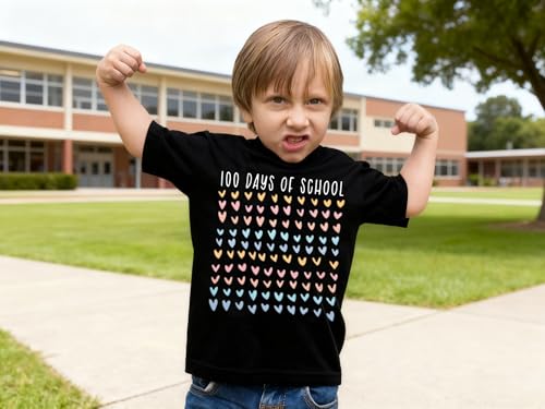 Image of BANGELY 100 Days of School Shirts for Kids Back to School Graphic Tee 100 Days Celebration Tshirt Elementary Student Gift