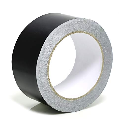 Image of MISSYOUNG Aluminum Black Foil Tape 2 Inch x 64 Feet 3.9 Mil Thick Black Adhesive Aluminum Foil Tape High Temp Heavy Duty Adhesive HVAC Sealing Hot Cold Air Duct Tape for Pipe