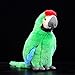 Peluches Juguete De Peluche De Guacamayo Verde Hecho A Mano De 12 Pulgadas, Juguetes De Peluche De Pájaro Loro Suave