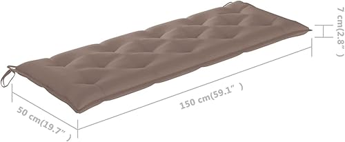 Miniatura 7 de Tidyard Cojín de banco de jardín, cojín de repuesto para silla de banco y respaldo para muebles de patio, cojín de tela Oxford para asientos al aire