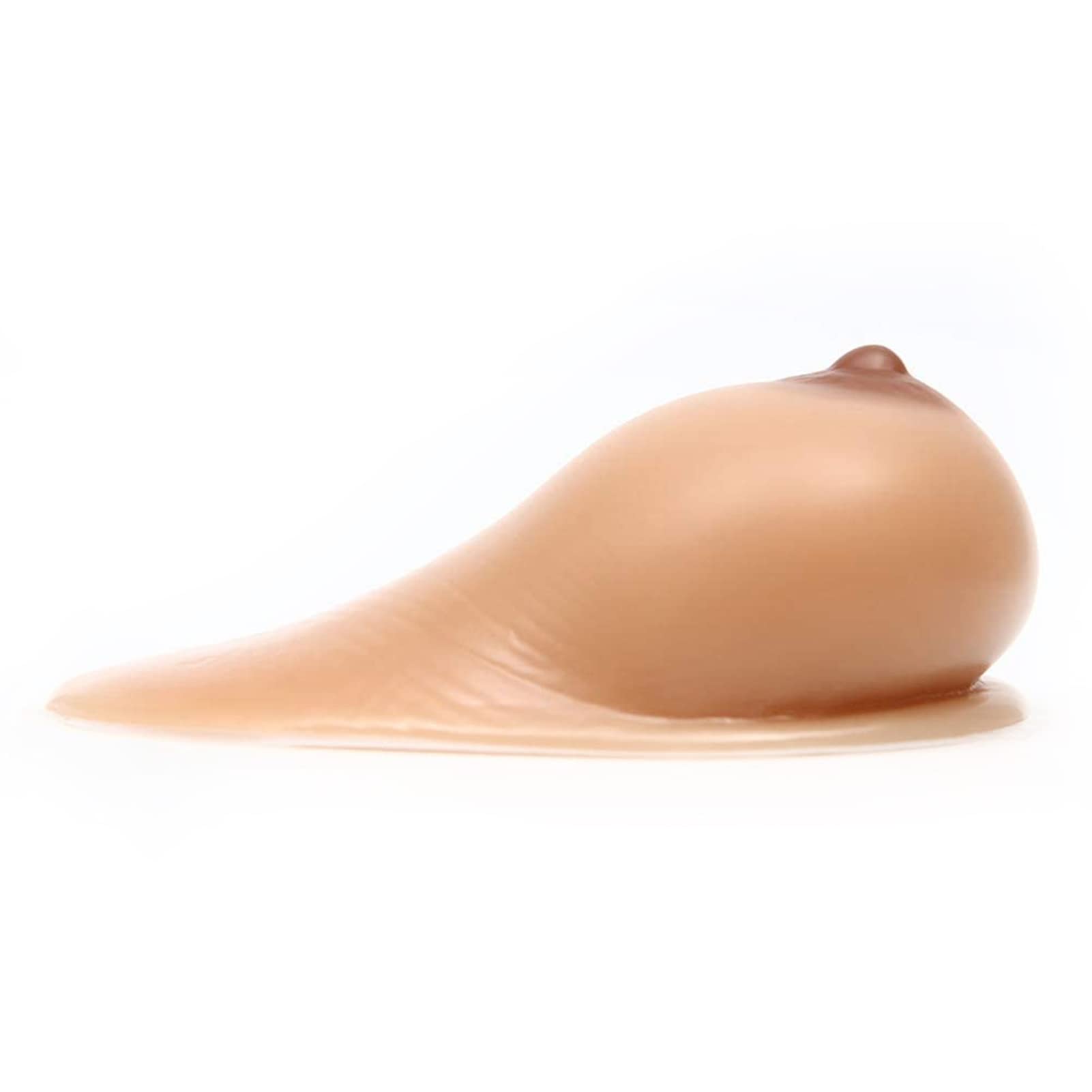 One Pair Crossdresser Transgender Self-Adhesive Silicone Breast Forms Fake Boobs Teardrop Shaped Mastectomy Prosthesis Bra Enhancers Inserts,Suntan,DD Cup (1200g/Pair)
