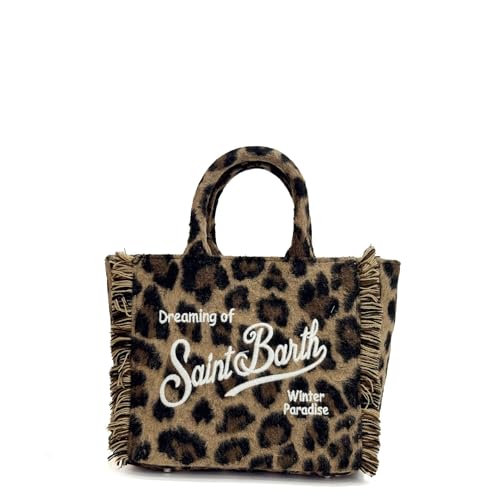 SAINT BARTH Borsa a mano VANITY MINI FELT - Leopard
