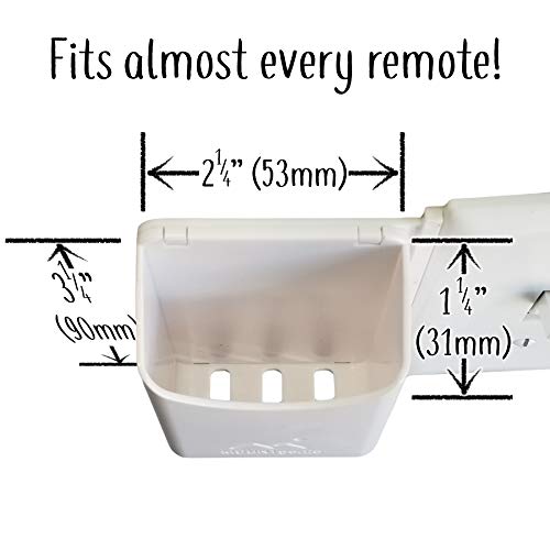 The No-Screwups Remote Control Holder By Mount Genie (White): Wall Mount With No Damaging Screws Or Tape. Installs In Seconds On Any Light Switch. Great For Tv, Ceiling Fan And Roku Remotes. #TOP6